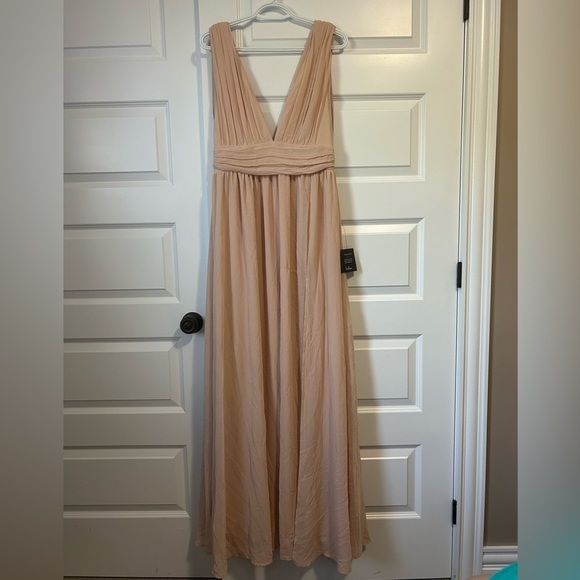 NWT Lulu's Heavenly Blush Maxi Dress Gown - Picture 6 of 11